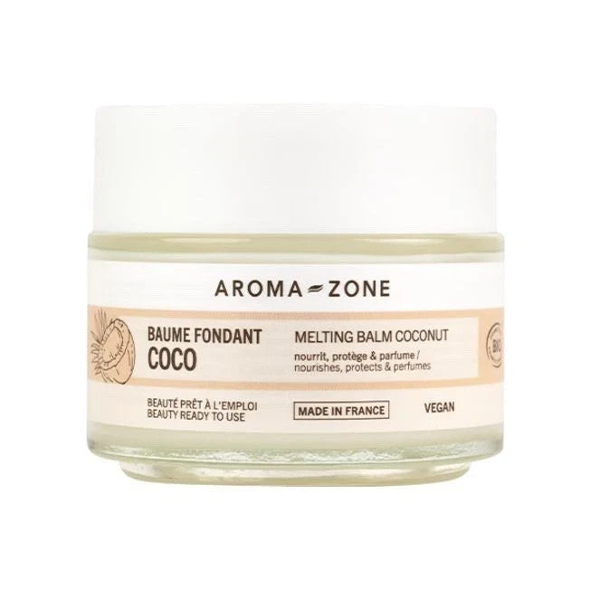 AROMA-ZONE Baume fondant Karité & Coco BIO 100g HYDRATNTE NOURRISSANTE