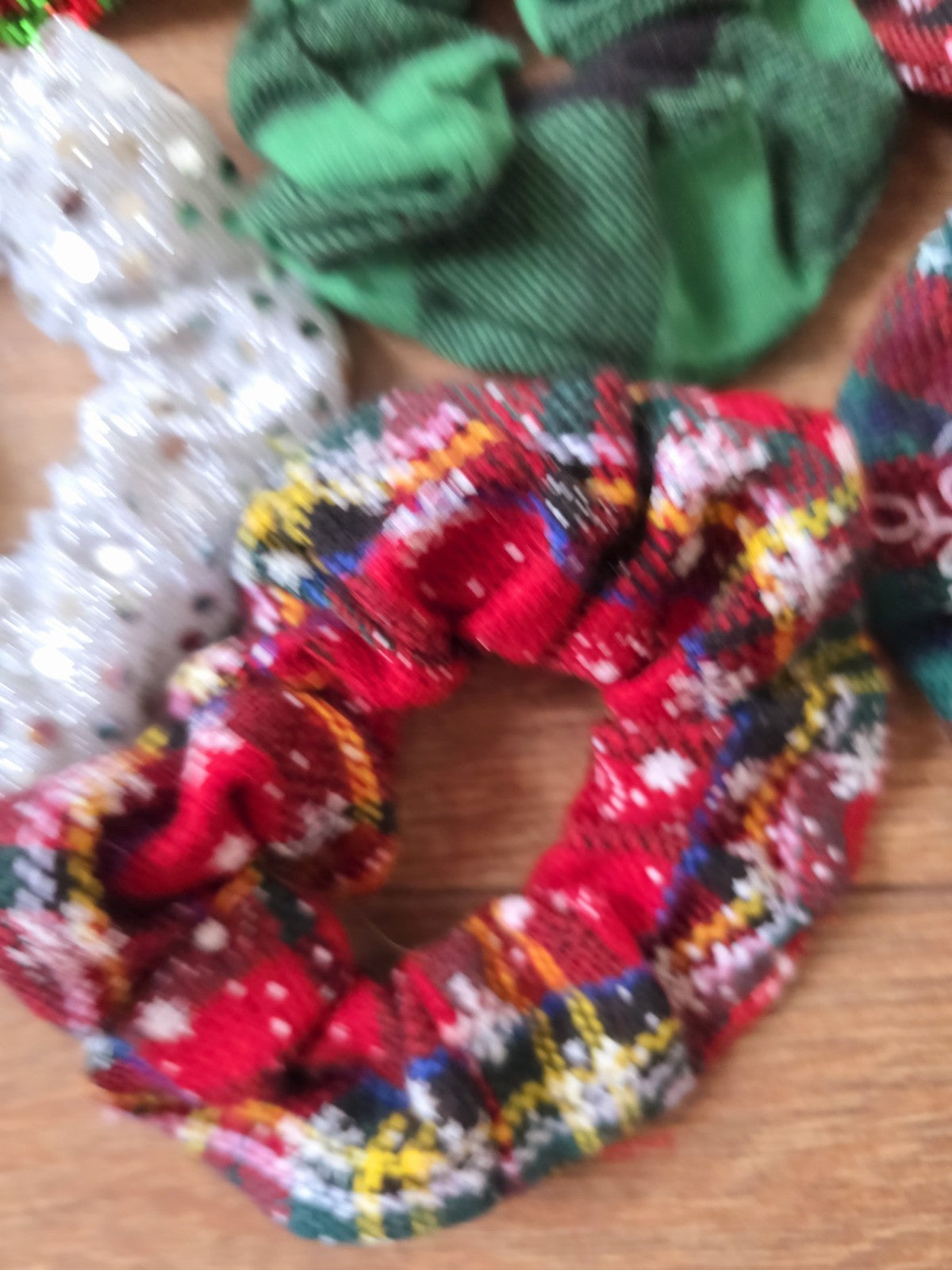 Élastique Chouchou De Noël  Cadeau Offre Fête Accessoires Cheveux Femme Fille X7