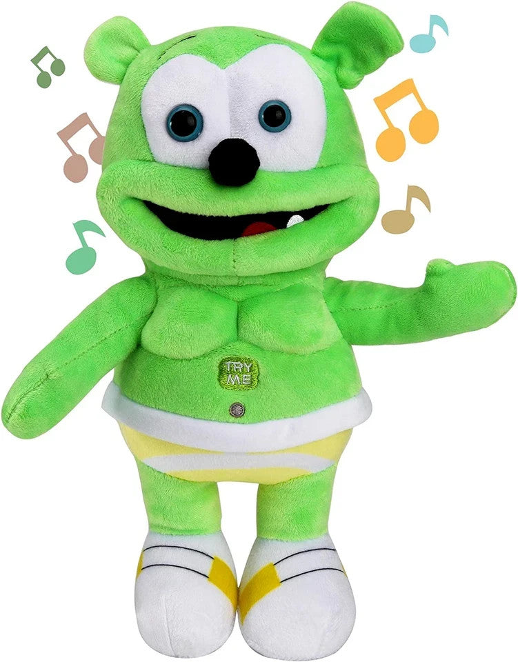 NEW Gummy Bear Plush Green Singing Bear Toy Christmas Celebration Props Toys