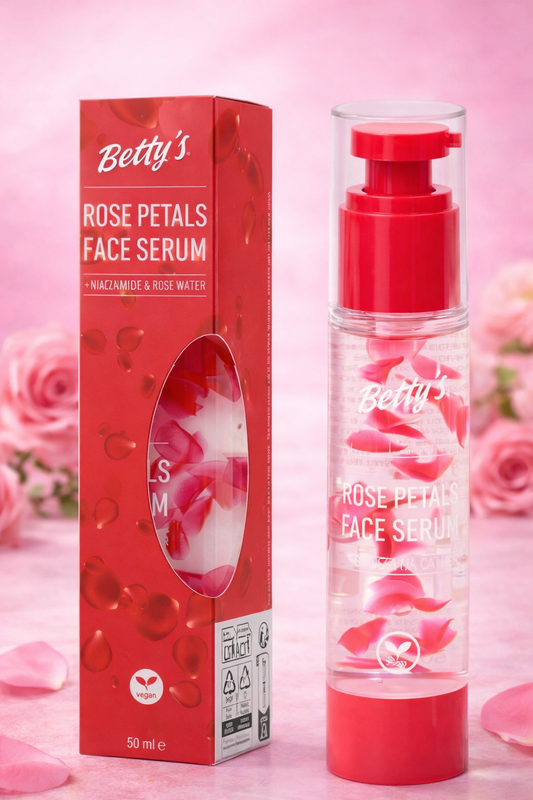 Sérum visage Betty's pétales de rose hydratante & anti-âge vegan niacinamide 50m