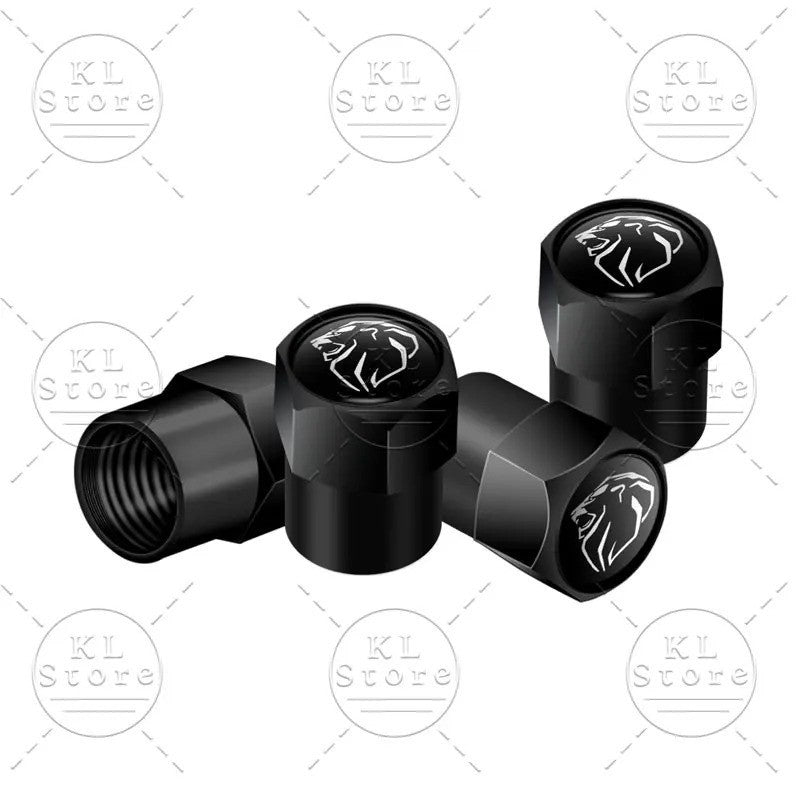 4x Capuchons Bouchons de Valve de Pneu Alu Peugeot Noir Argent Bleu Orange Vert
