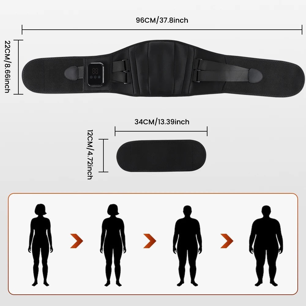 Massage Belt Electric Infrared Heated with Back Support Waist Vibration Massager