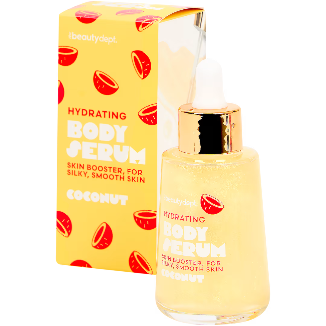 Sérum hydratant paillette doré pour le corps parfum noix de coco beautydept 75ml