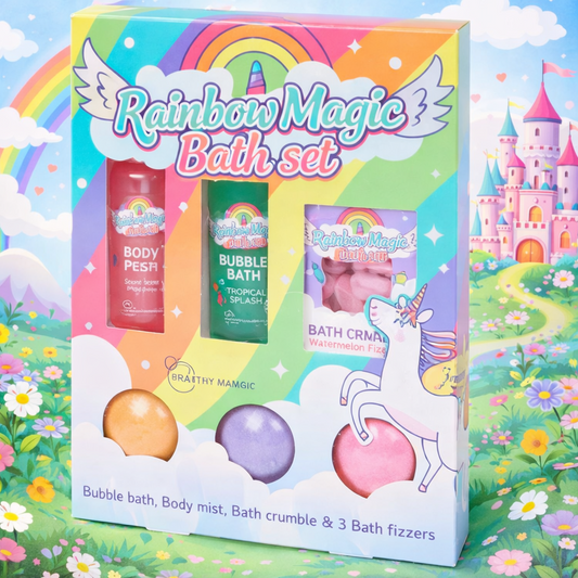 Coffret Bain Enfant Rainbow Magic – 6 pièces - boule de bain - idéal cadeau