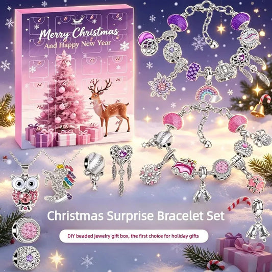 Calendrier de l'Avent 2026 Bijoux Bracelet DIY 24 Jours Compte a Rebours Noel
