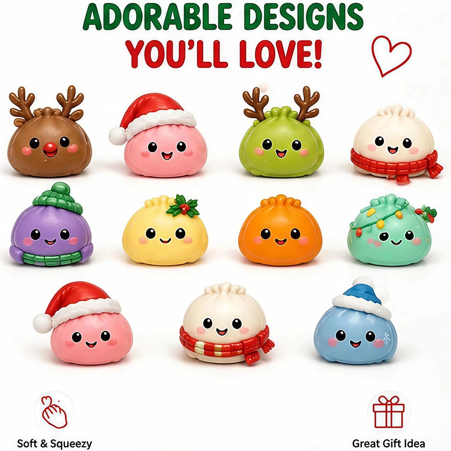 Calendrier de l'Avent Squishy Noël 2026 — 24 Surprises Anti-Stress