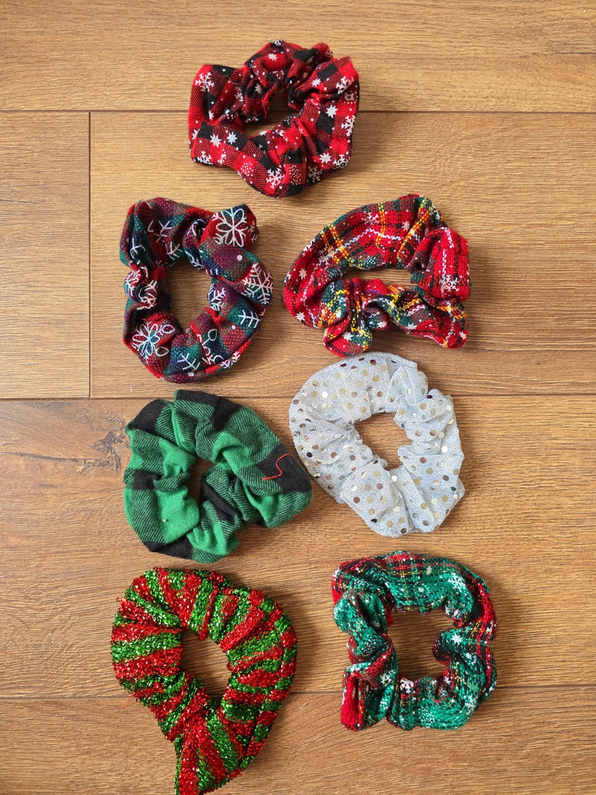 Élastique Chouchou De Noël  Cadeau Offre Fête Accessoires Cheveux Femme Fille X7