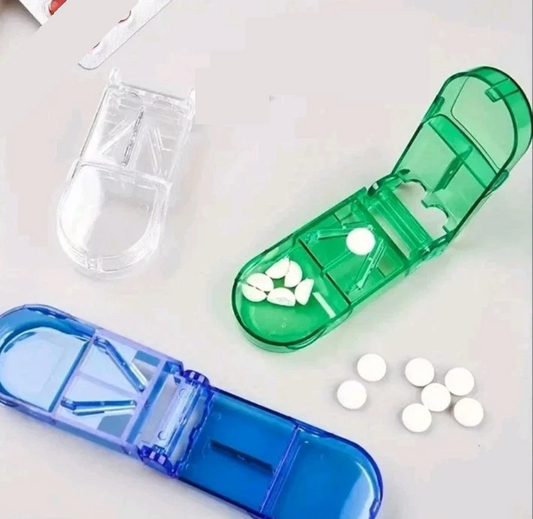 💊 Cortador de Pastillas Medicinal Azul – Práctico, Preciso y Compacto! 💊 Casa