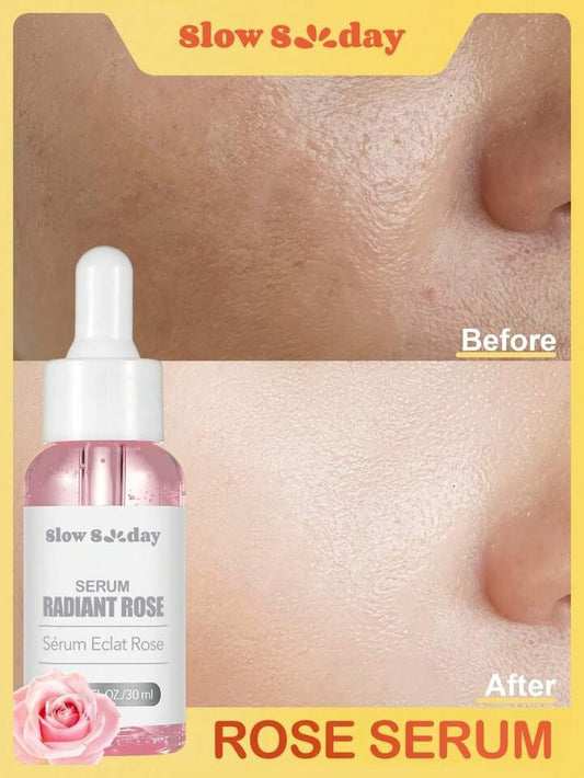 Sérum Slowsunday à la rose - éclat du teint, hydratation en profondeur, douceur