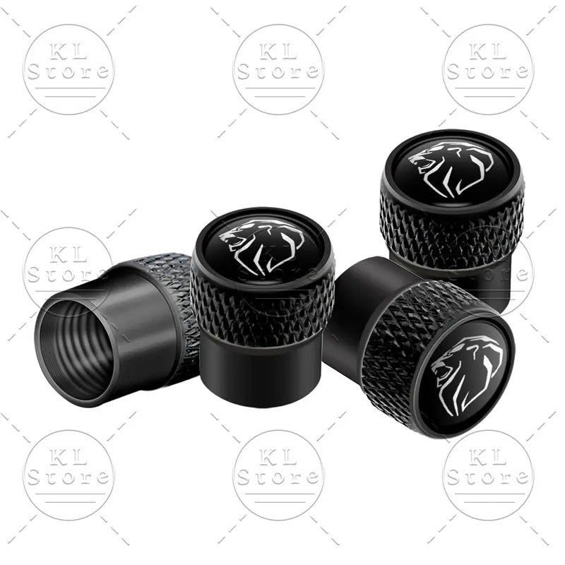 4x Capuchons Bouchons de Valve de Pneu Alu Peugeot Noir Argent Bleu Orange Vert