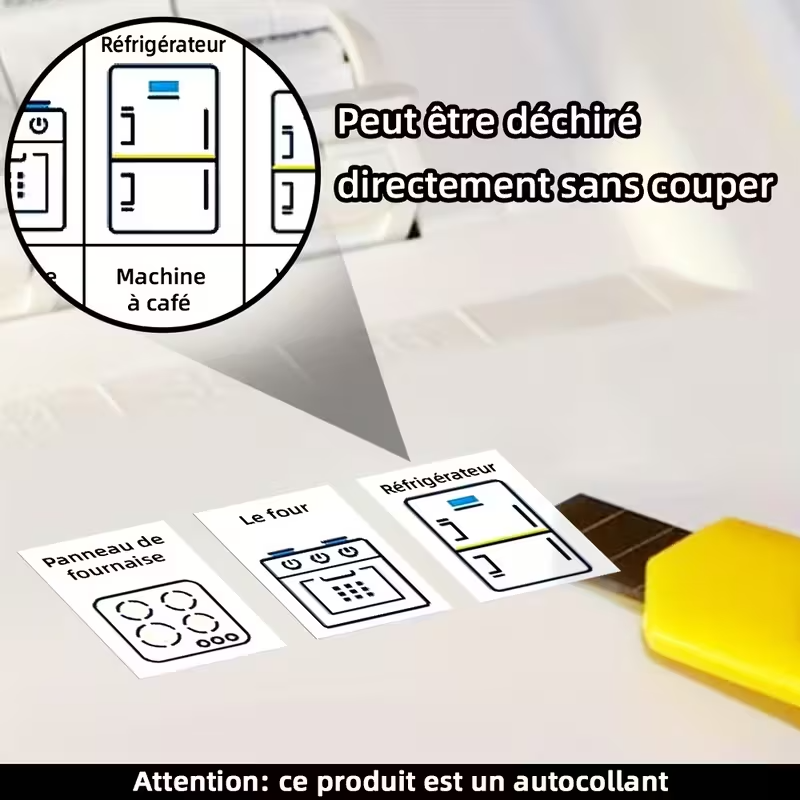 1 plaquette de 57 autocollants pour disjoncteur maison tableau électrique orga..