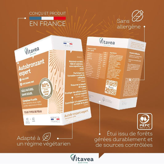 Vitavea bien-être - Autobronzant Expert - Hâle Doré et Effet Bonne Mine