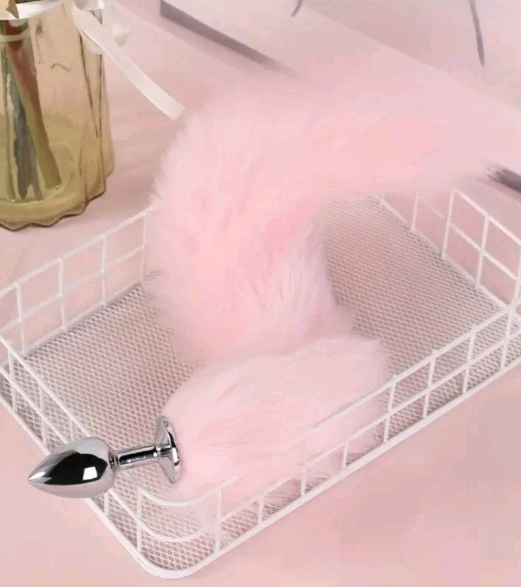 Plug anal Queue renard Rose Pastel Style Métal Taille M GODE - SEX TOYS