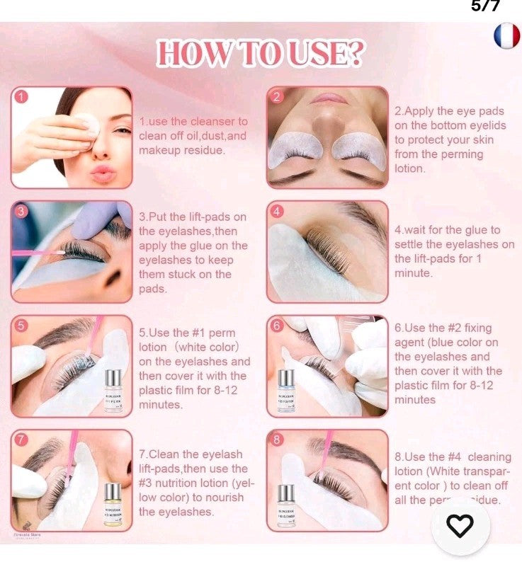 2025 Kit Rehaussement Cils, Lash lift Kit, Kit Complet Maison Et Professionnel 