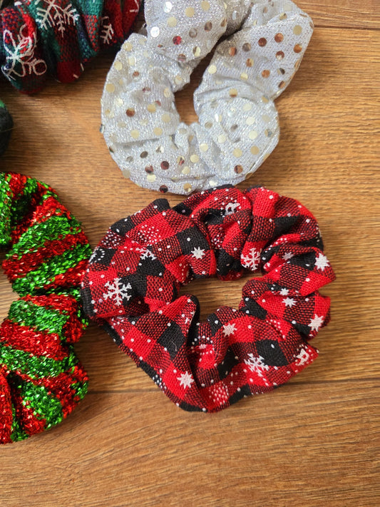 Élastique Chouchou De Noël Cadeau Offre Fête Accessoires Cheveux Femme Fille X5