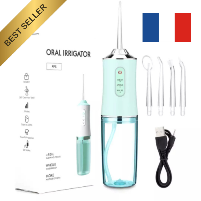 Irrigateur Buccal Électrique Sans Fil Hydropulseur Jet Dentaire Soin Familial