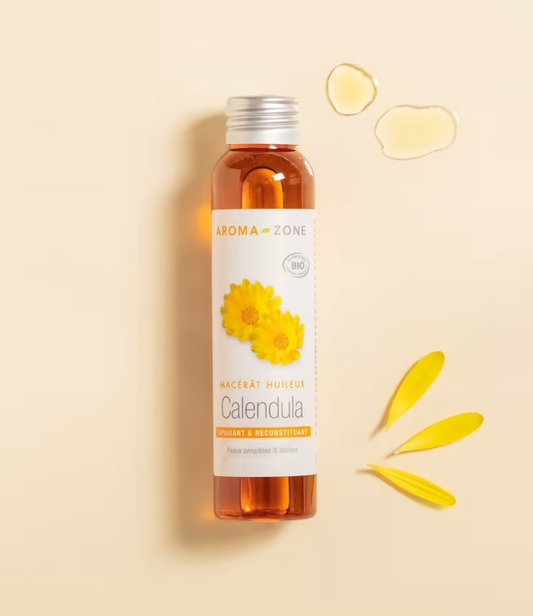 Aroma-zone, Huile de Calendula BIO 100ml - peaux sensibles et rugueuses apaisant