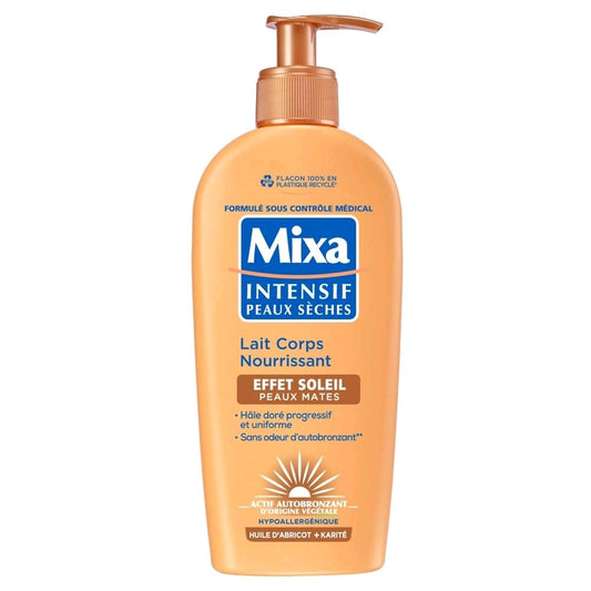 Mixa Effet Soleil Autobronzant Peaux Mates - 250 ml - Hydratant - Mini Paillette