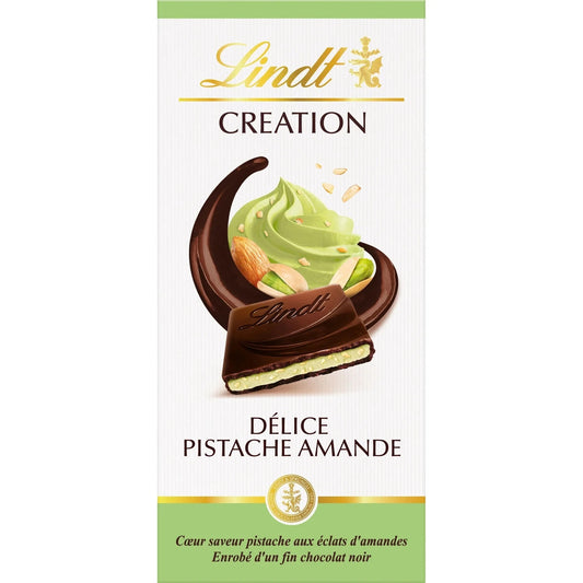 Tablette de chocolat Noir Délice Pistache LINDT CREATION La tablette de 150g