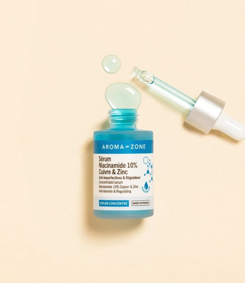 Sérum Végan Niacinamide 10% Aroma-Zone avec Cuivre & Zinc Neuf - 30ML Neuf