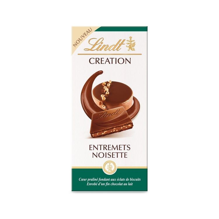 Tablette de Chocolat Entremets Noisettes LINDT La tablette de 150g
