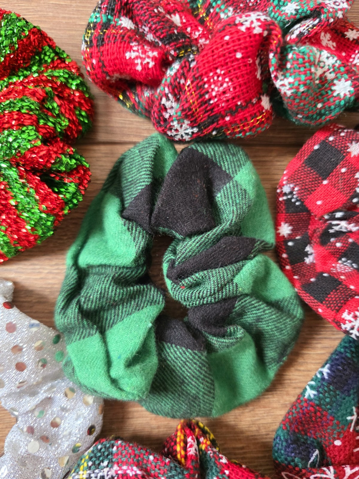 Élastique Chouchou De Noël  Cadeau Offre Fête Accessoires Cheveux Femme Fille X7