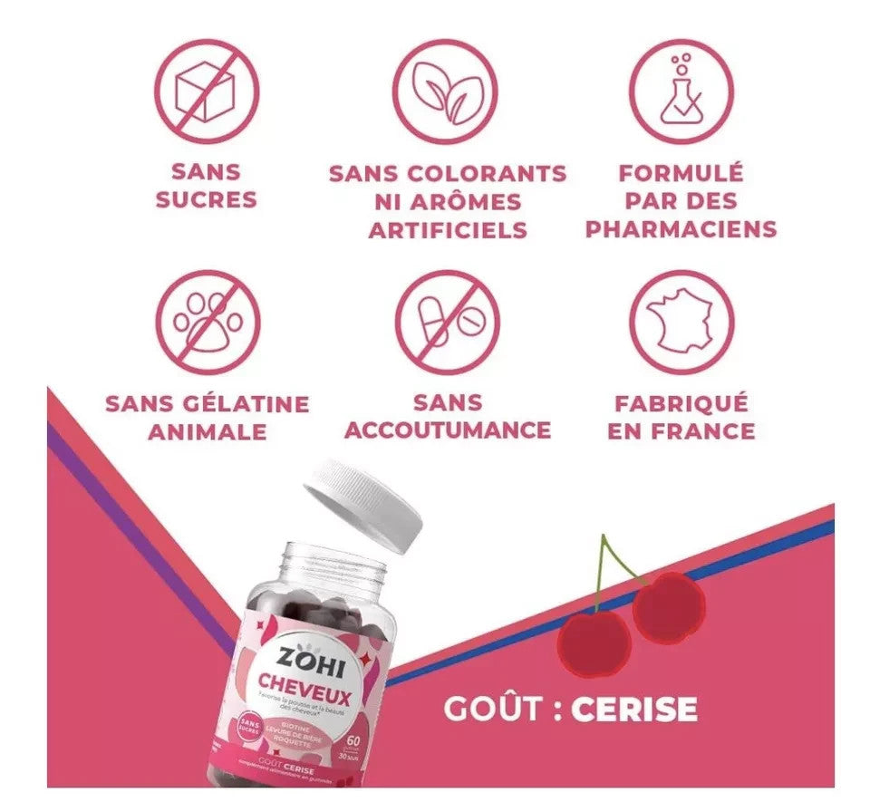 Complément alimentaire gommes ZOHI cheveux  (60)