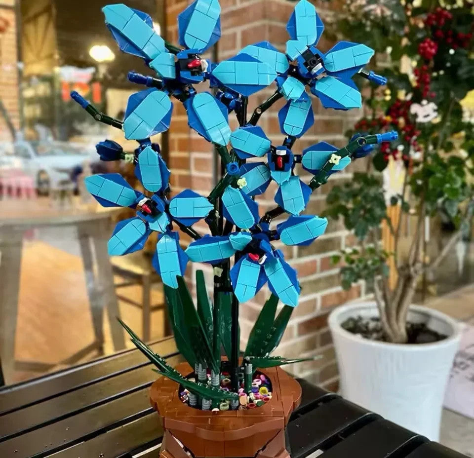 Jeux Assemblage Décoration  Fleurs Bouquet Bleu , Jeux Adultes Et Enfant