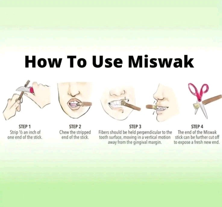 1 Pièce Miswak - Siwak- Brosse À Dent Naturelle,Natural Toothbrush, Menthe Frais