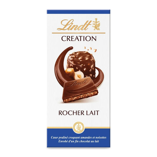 Tablette de Chocolat Lait Création Rocher LINDT La tablette de 150g