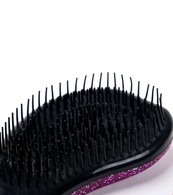 Brosse cheveux ultra démelante paillette pour tous types de cheveux Rose 🇫🇷