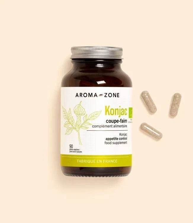 AROMA-ZONE Coupe-Faim Konjac BIO 90 gélules Complément alimentaire PERTE DE POID
