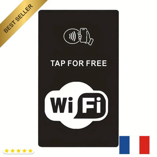 Plaque restaurant bar wifi code NFC facile Compatible iPhone et Android commerce