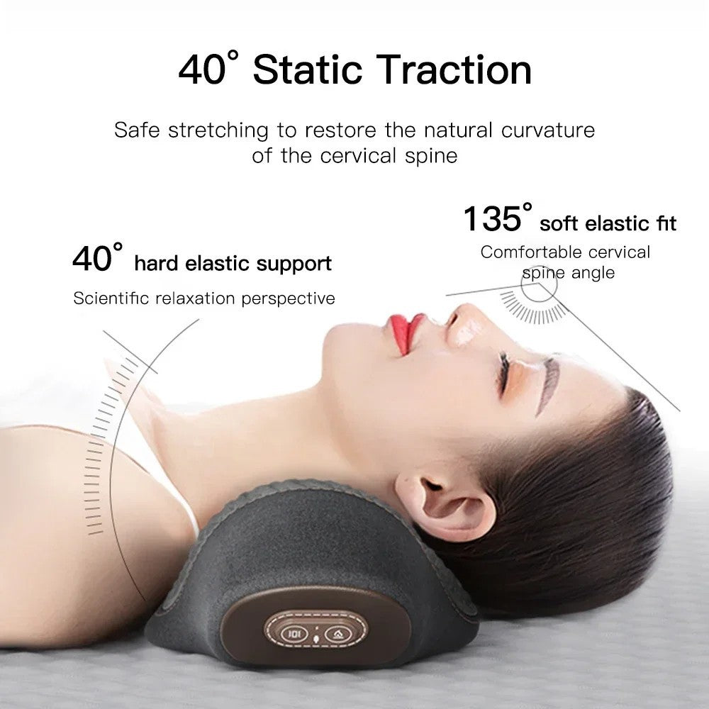 3-In-1 Neck Massager Pillow With Vibration Heating Traction Therapy Pain Relief