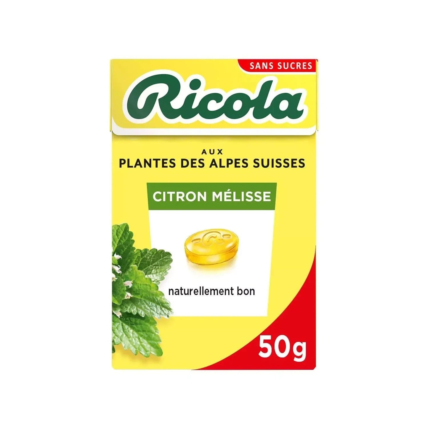 1 Boite Ricola Citron Mélisse aux plantes des alpes suisses boite de 52 Grammes