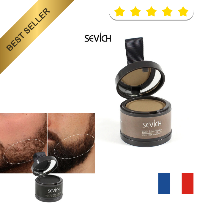 Sevich Poudre de Cheveux / barbe Densifiante Calvitie Fibers - teinte chatain