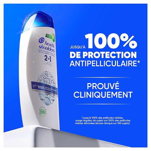 Head & shoulders classique classic 2 en 1 Shampooing Blanc 580 ML