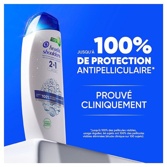 Head & shoulders classique classic 2 en 1 Shampooing Blanc 580 ML