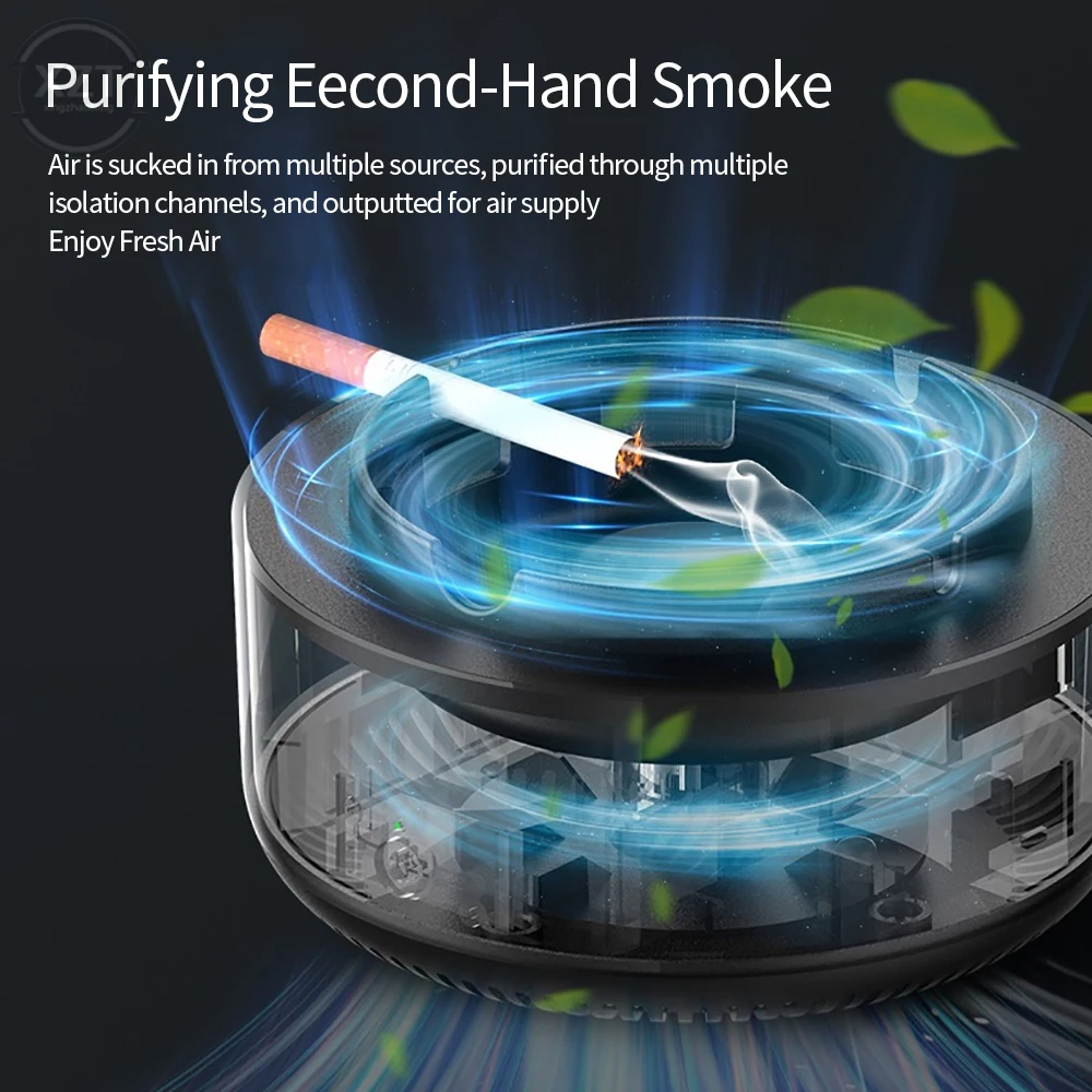 Multipurpose Smokeless Ashtray Air Purifier Portable for Home & Office