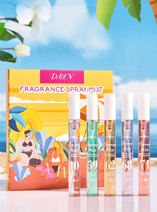 Coffret Cadeau Brume Corporelle Parfumée pour Femme (5x10ml), Idée Cadeau sol de