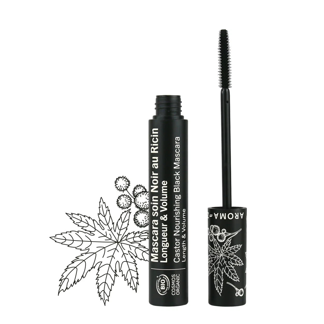 Aroma-Zone Mascara Soin Noir au Ricin Bio Fortifie Allonge et Nourrit Vos Cils