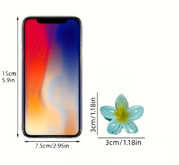 Lot de 6 petites pinces à cheveux en forme de fleur pour femme jolie coloré