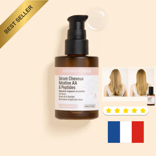 Aroma-zone Sérum Cheveux Kératine AA & Peptides, Effets réparateurs + 80%