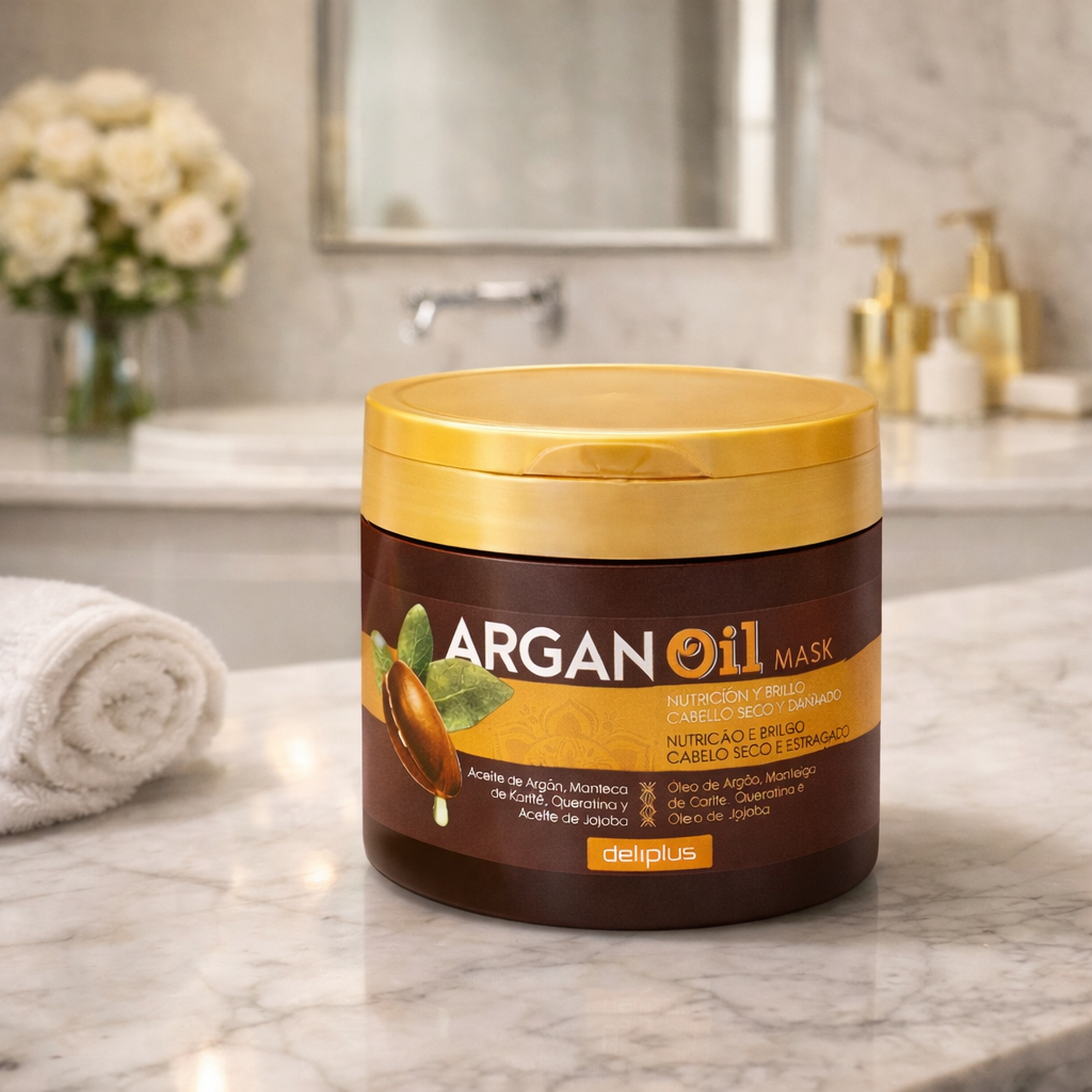 DELIPLUS MASQUE POUR CHEVEUX SECS ET ABÎMÉS À L'HUILE D'ARGAN 200ML Argan Oil