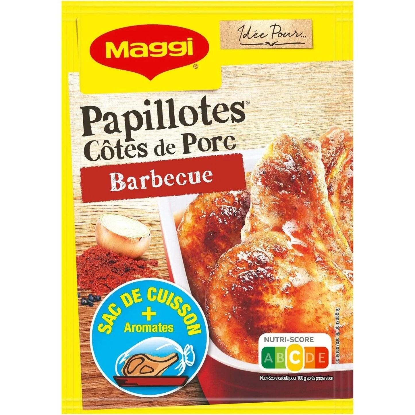 Maggi Papillotes Côtes de Porc Goût BBQ-Sachet de 28g