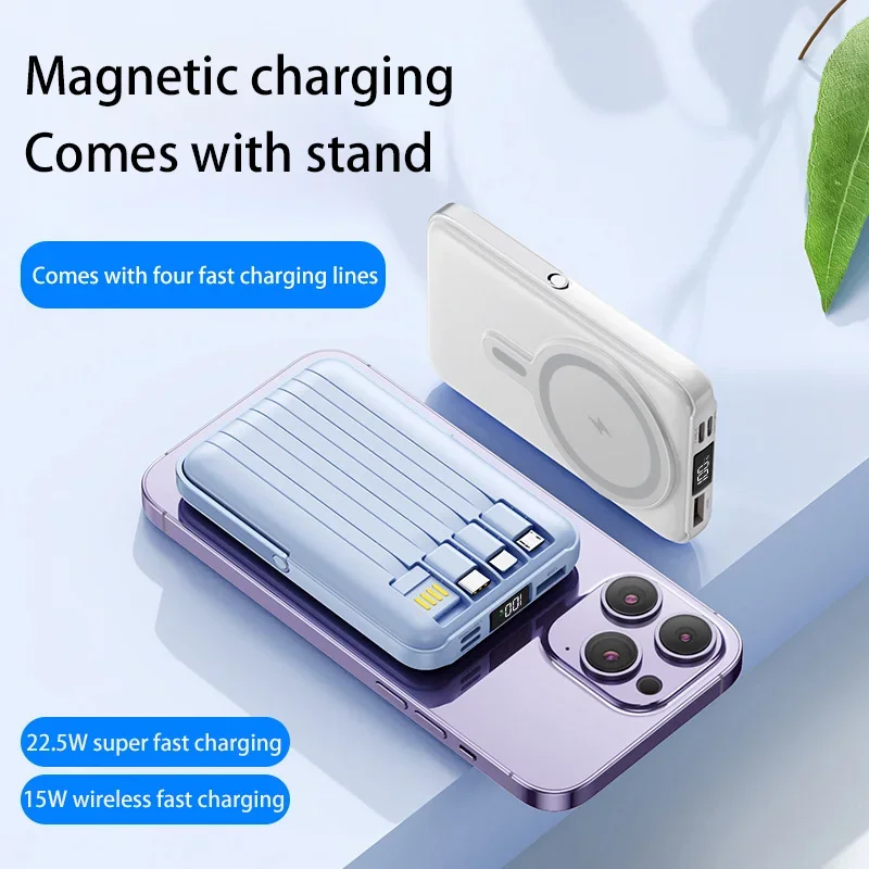 Portable Magnetic Power Bank Wireless Charger for iPhone Xiaomi Fast Charge lot