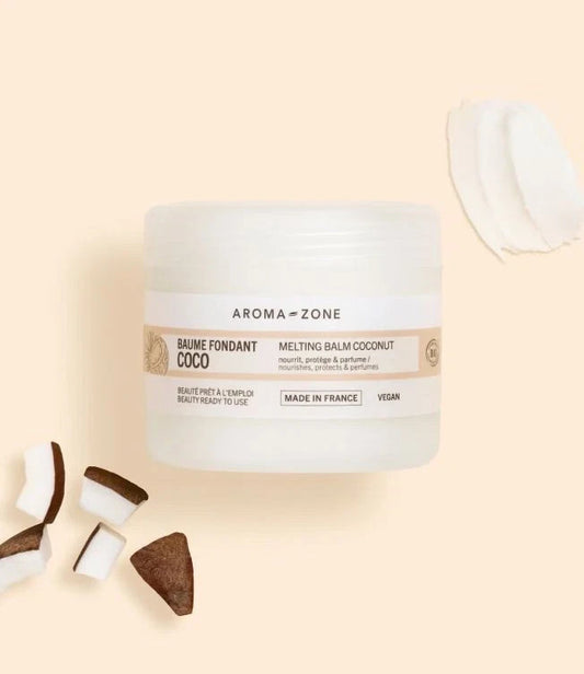 AROMA-ZONE Baume fondant Karité & Coco BIO 100g HYDRATNTE NOURRISSANTE