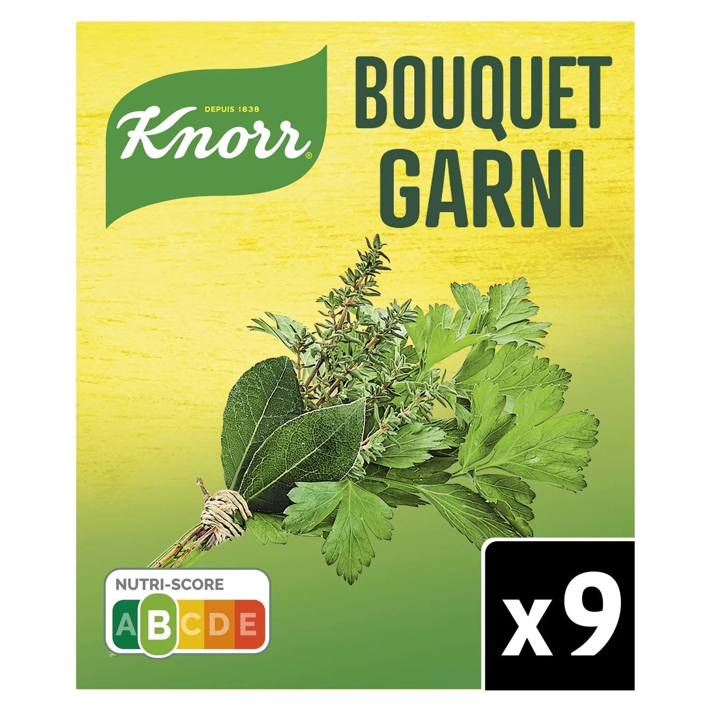 Bouillon bouquet garni thym persil laurier KNORR les 9 tablettes de 11 g