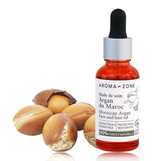 Huile d'Argan Bio Aroma-Zone 100% Pure Idéale pour Peau Sèche & Cheveux Abîmés
