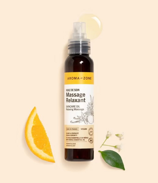 Huile de soin Massage Ayurvédique AROMA ZONE 100ml énergétiques et équilibrante